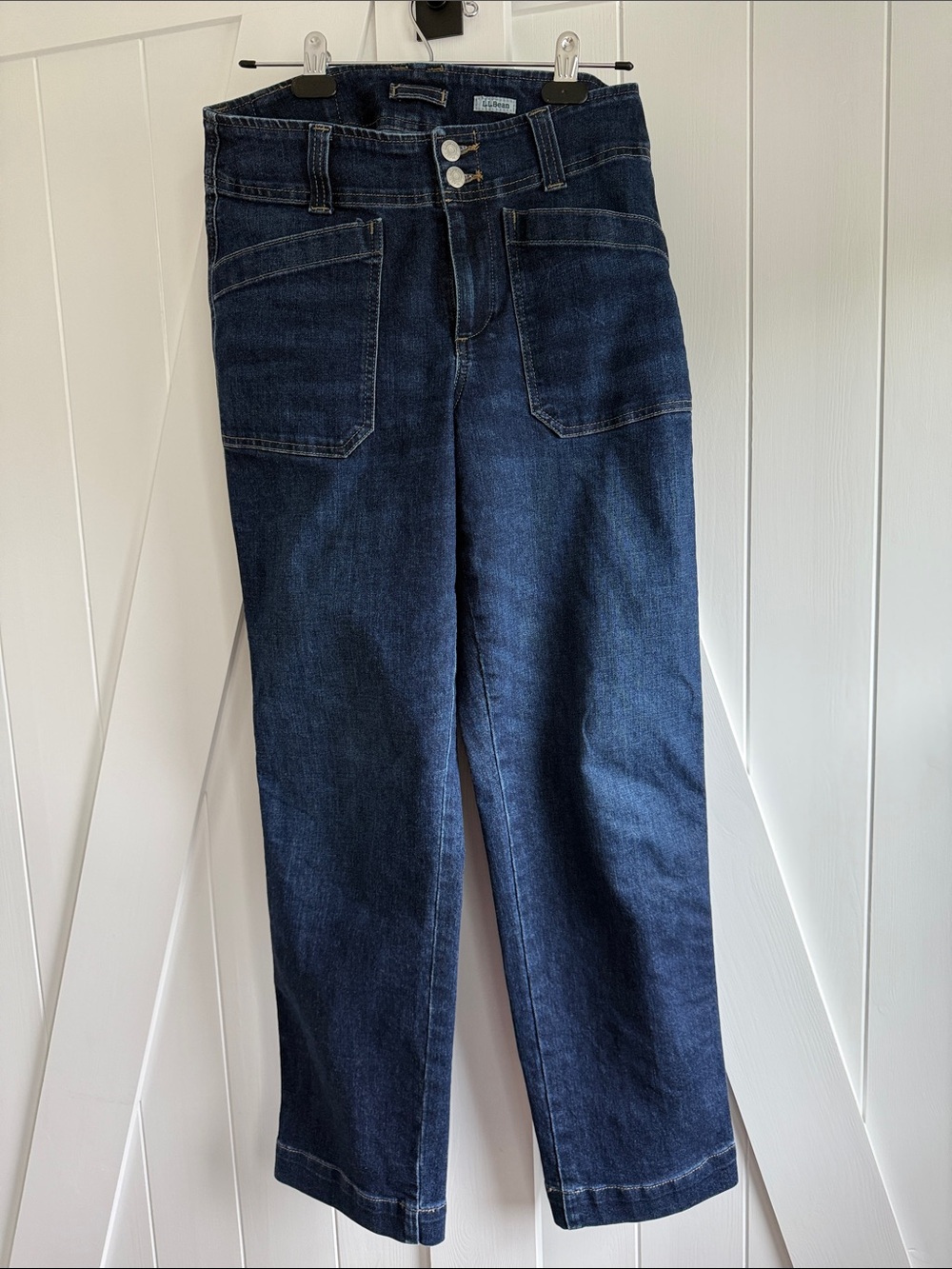 L.LBean Women's 1912 Field Denim Pants, Mid-Rise Ankle Utility